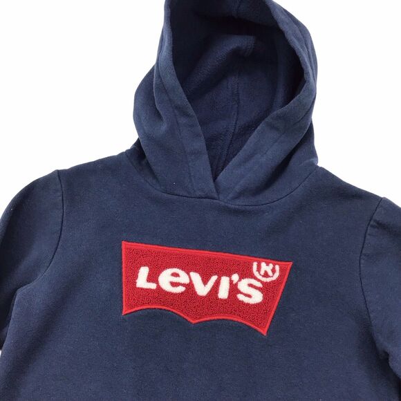 Levi's Boys Youth Navy Hooded Sweatshirt Pullover Size Small - Picture 2 of 5